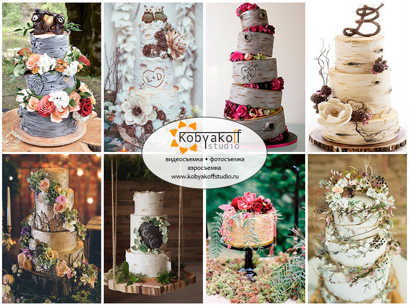 wedding cake forest, лесной свадебный торт