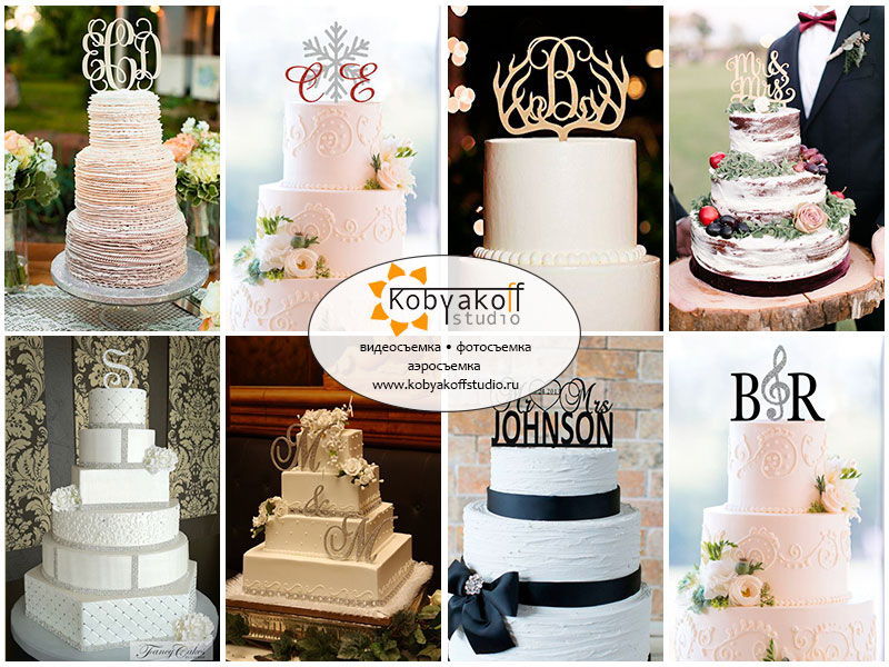 wedding cake monogram, свадебный торт с надписями